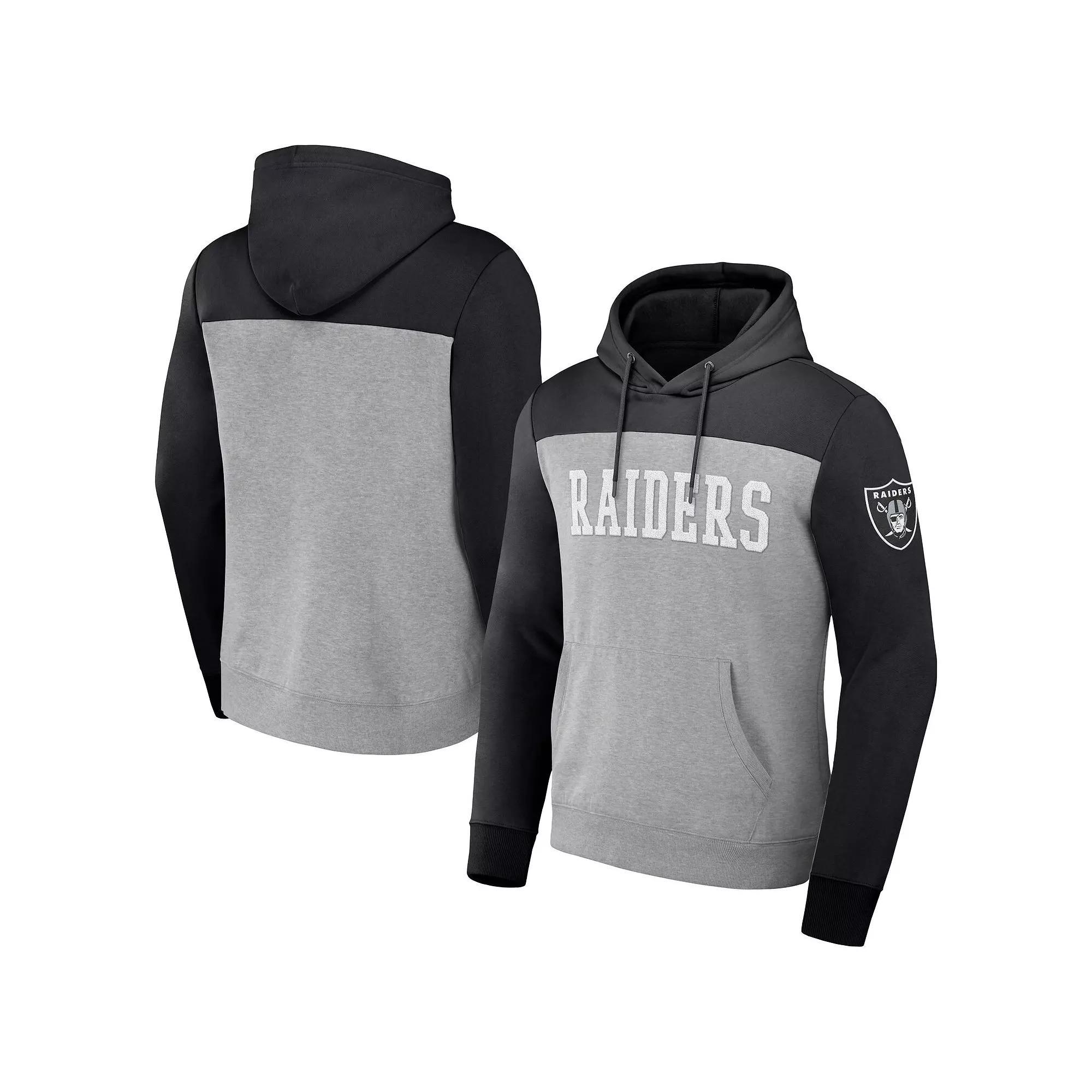Men's NFL x Darius Rucker Collection by Fanatics Heather Gray Las Vegas Raiders Color Blocked Pullover Hoodie, Size: Small, Lvr Grey Product Image