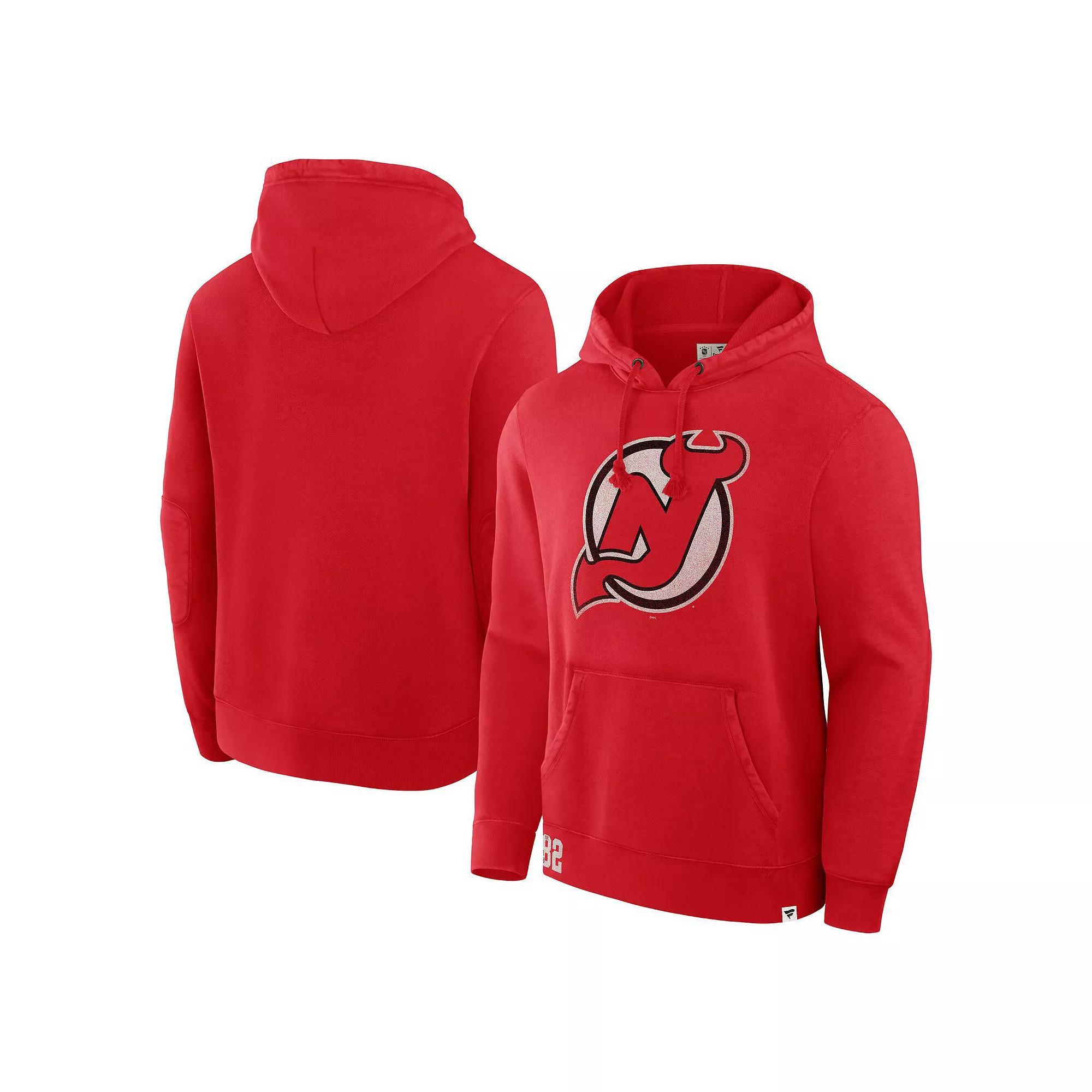 Men's Fanatics Red New Jersey Devils Decades Collection Tradition Fleece Pullover Hoodie, Size: XL, Nhl Red Product Image