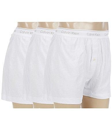 Men's Calvin Klein 3-pack Cotton Classics Woven Boxers, Size: Small, Black Patterned Product Image