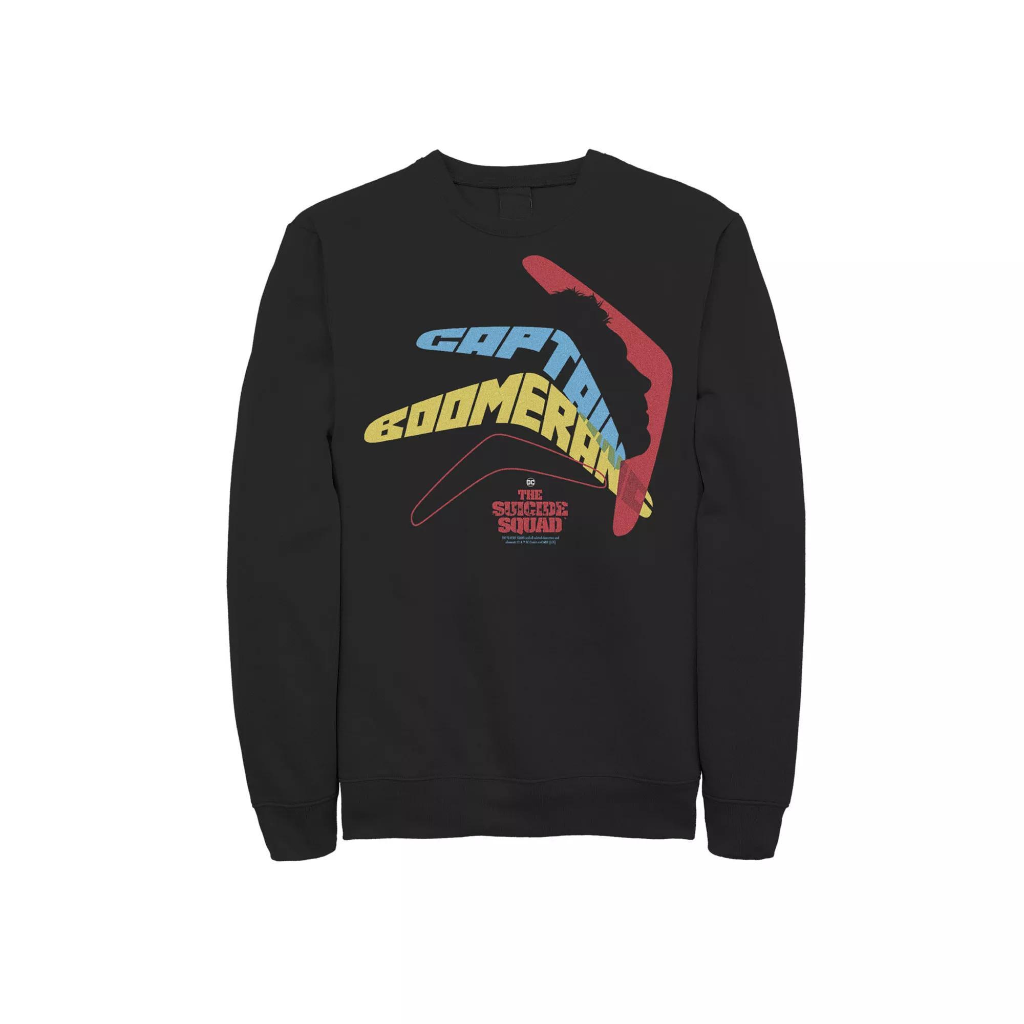 Men's The Suicide Squad Captain Comeback Logo Sweatshirt, Boy's, Size: Large, Black Product Image