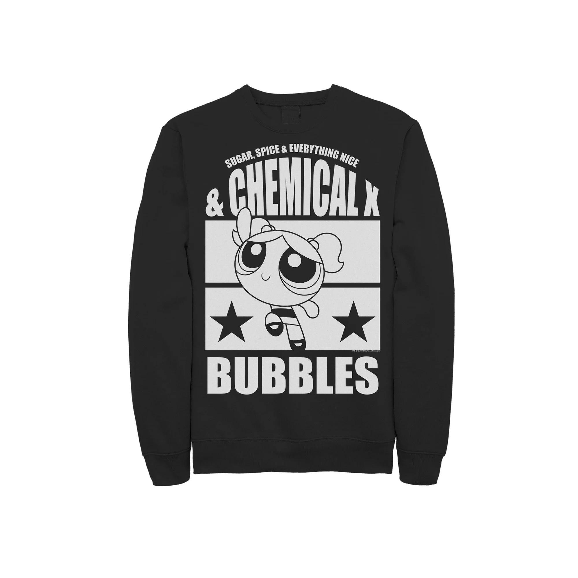 Men's Cartoon Network Powerpuff Girls Bubbles Chemical X Fleece, Size: Large, Black Product Image