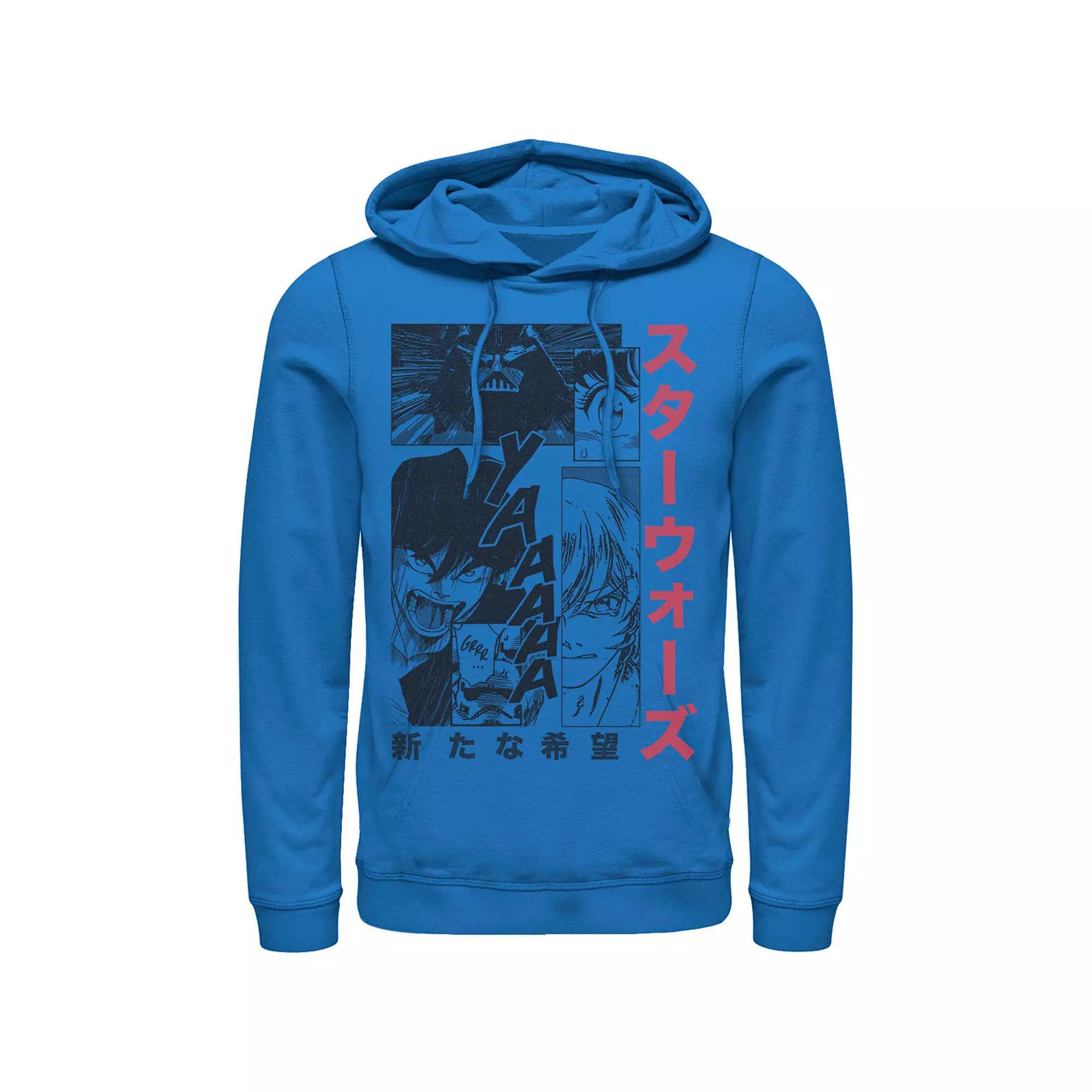 Men's Star Wars Manga Comic Panels Hoodie, Size: 3XL, Royal Product Image
