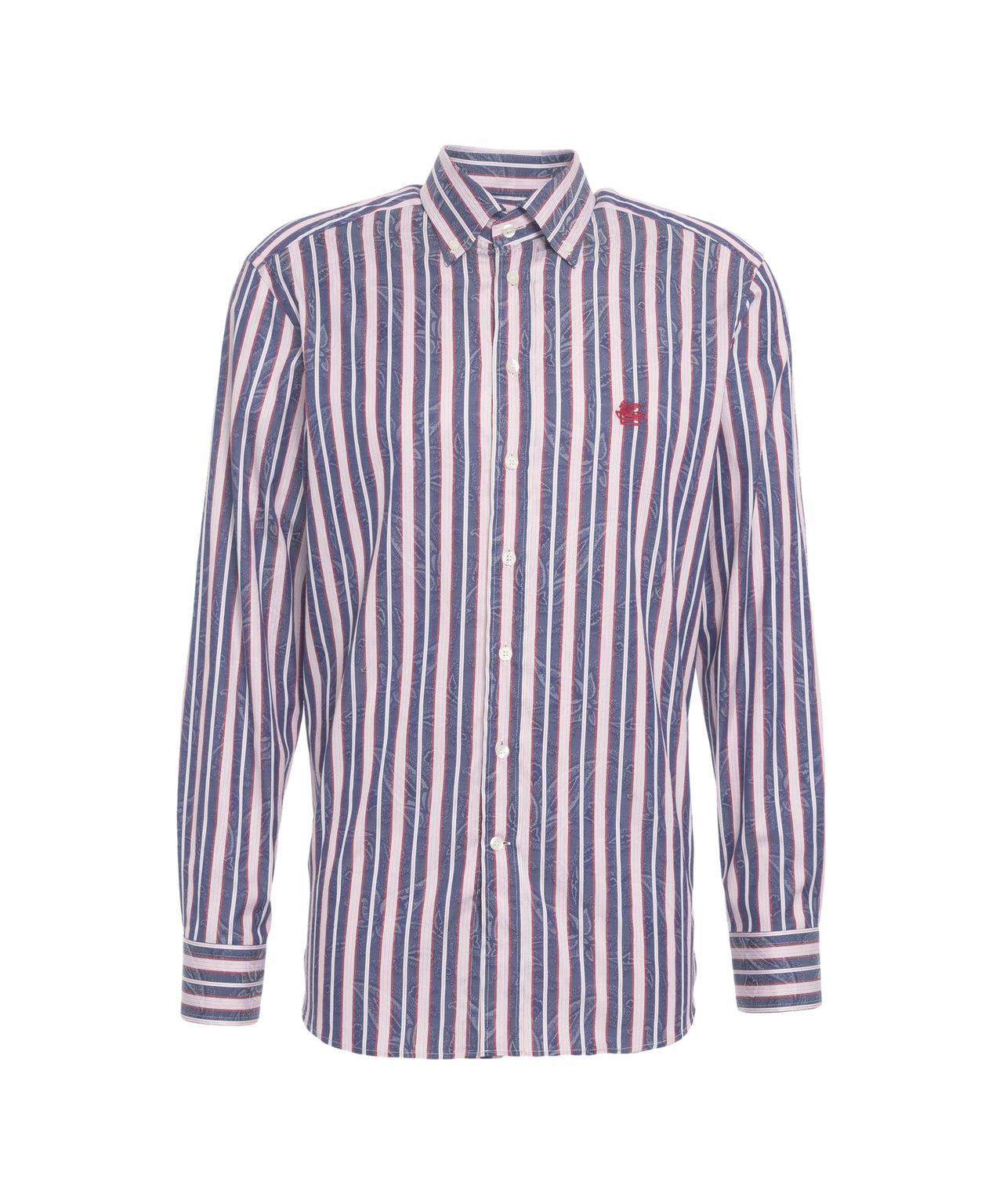 Striped shirt with logo embroidery Product Image