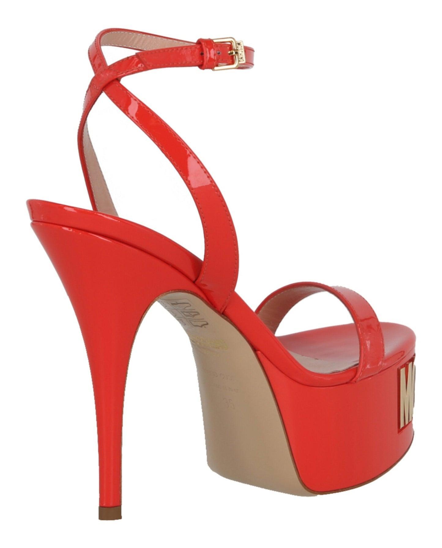 Moschino Logo-Letter Patent Leather Platform Pump Product Image