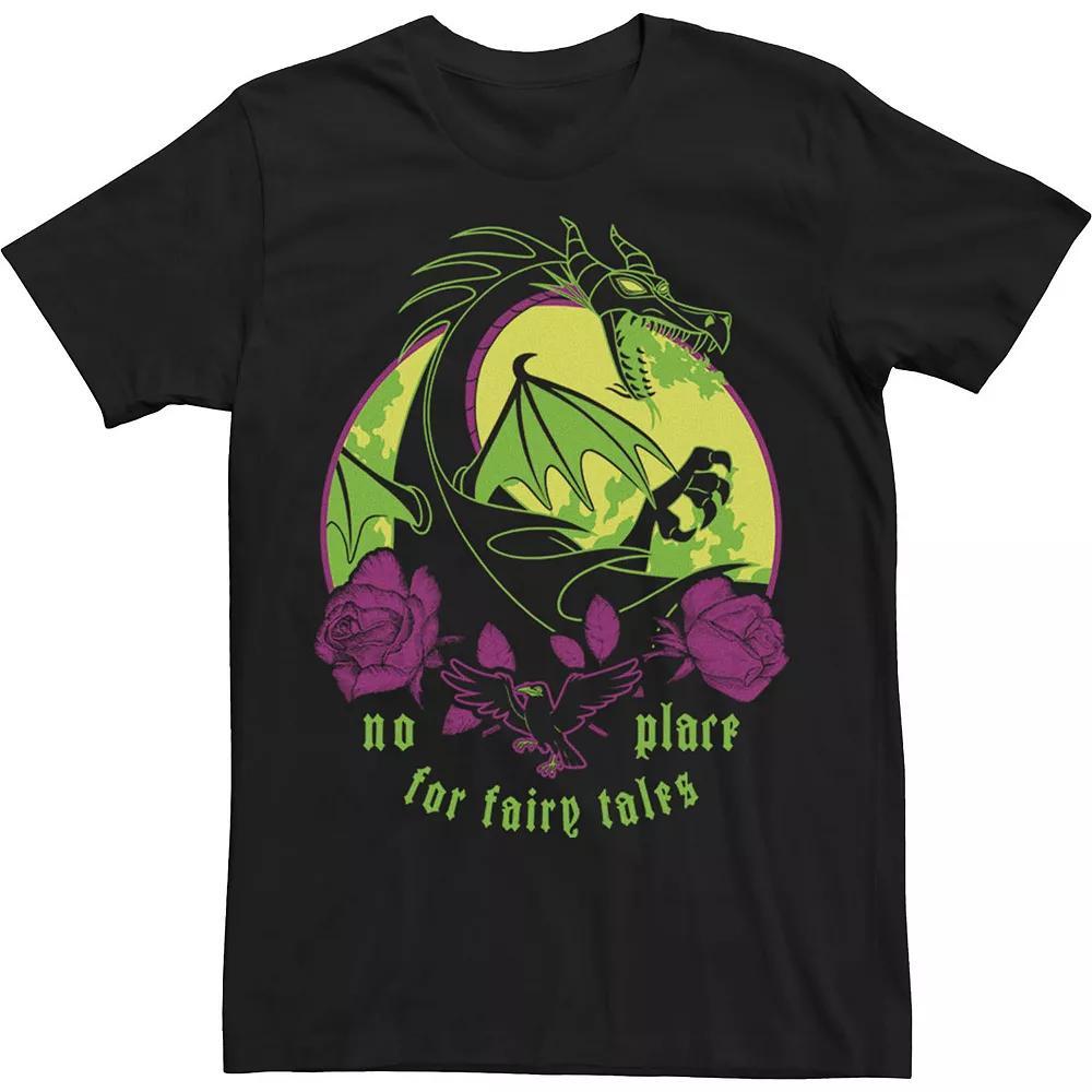 Disney's Sleeping Beauty Maleficent Men's Dragon No Place For Fairy Tales Tee, Size: XXL, Black Product Image