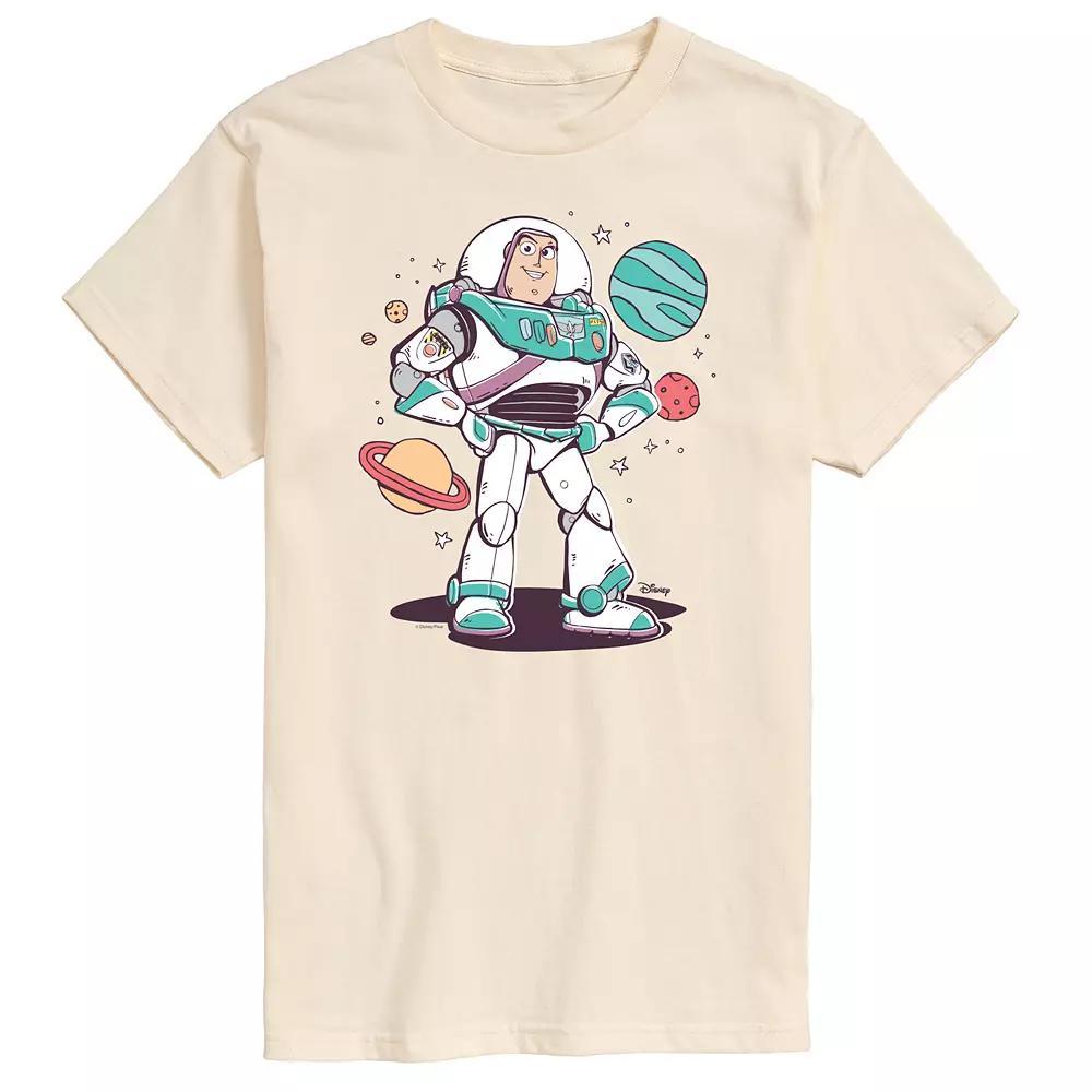 Disney / Pixar's Toy Story 4 Men's Buzz and Planets Graphic Tee, Size: Large, Ivory Product Image
