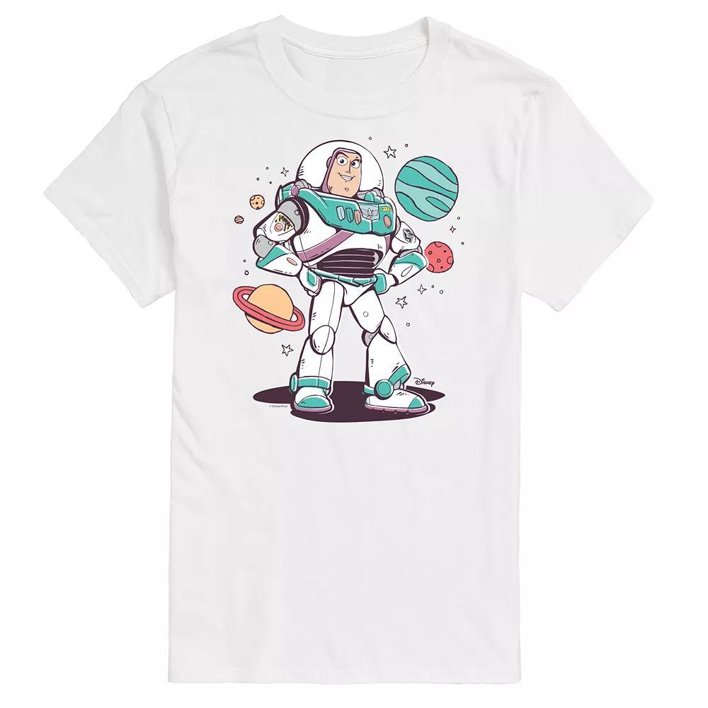 Disney / Pixar's Toy Story 4 Men's Buzz and Planets Graphic Tee, Size: Large, Ivory Product Image