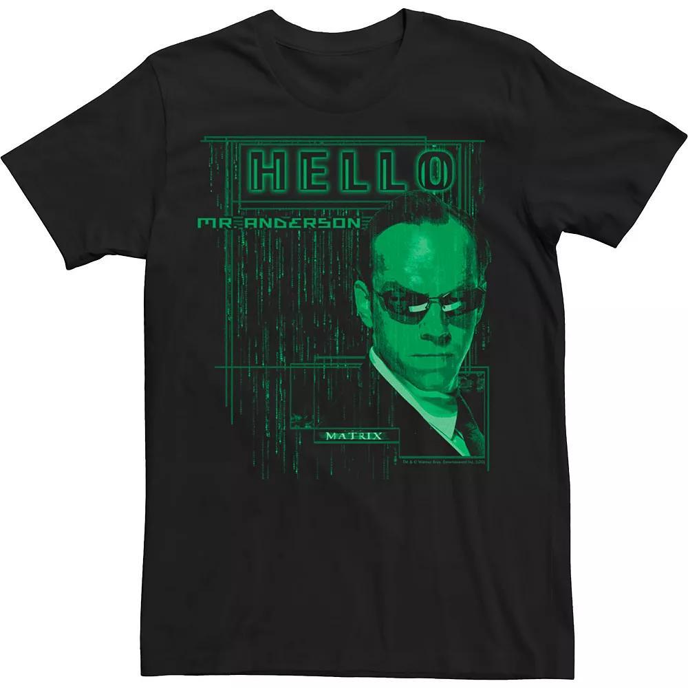 Men's The Matrix Agent Smith Hello Poster Tee, Size: Medium, Black Product Image
