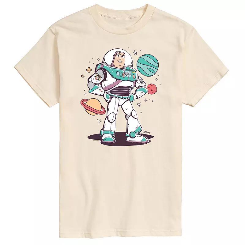 Disney / Pixar's Toy Story 4 Men's Buzz and Planets Graphic Tee, Size: Large, Ivory Product Image