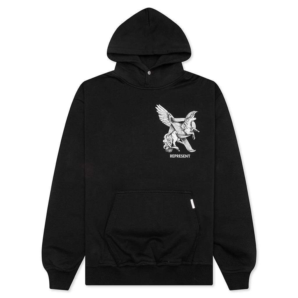 Elegance In Motion Hoodie - Jet Black Male Product Image