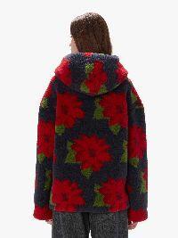 FLEECE HOODED JACKET in blue | JW Anderson US  Product Image