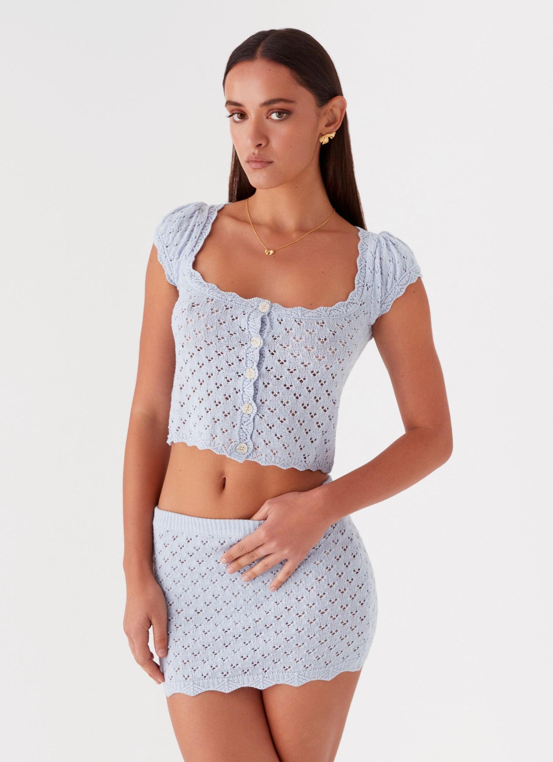 Blue Bird Knit Top - Blue Dusk Product Image