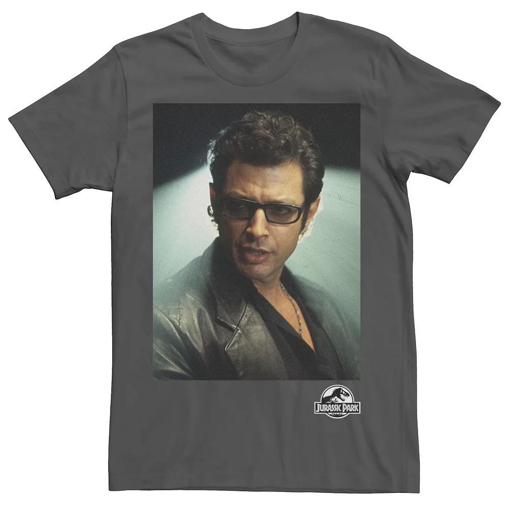 Mens Jurassic Park Ian Malcolm Head Shot Photo Graphic Tee Red Product Image
