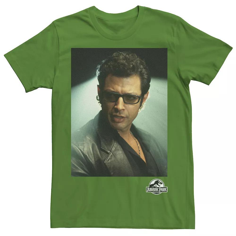 Mens Jurassic Park Ian Malcolm Head Shot Photo Graphic Tee Red Product Image