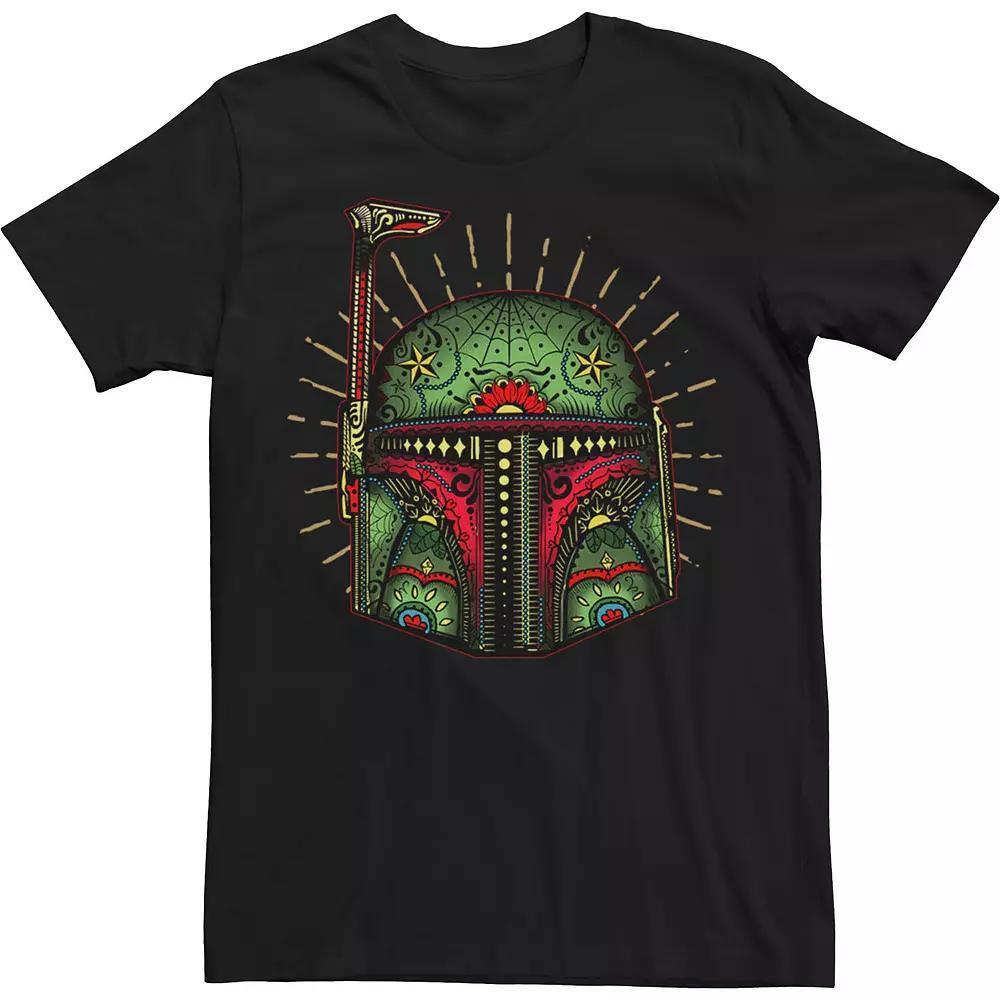 Big & Tall Star Wars Boba Fett Sugar Skull Tee, Men's, Size: Large Tall, Black Product Image