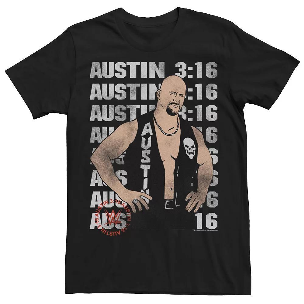 Men's WWE Steve Austin 3:16 Retro Poster Tee, Size: Large, Black Product Image
