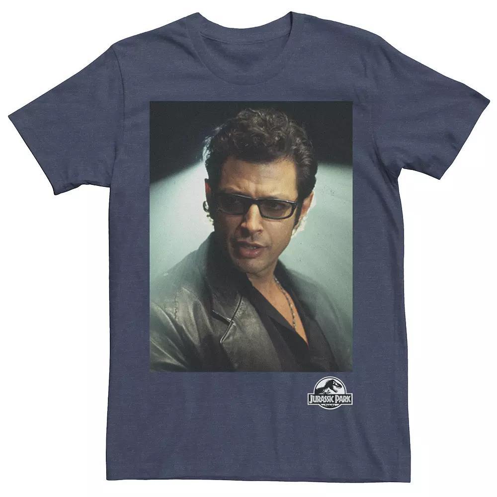 Mens Jurassic Park Ian Malcolm Head Shot Photo Graphic Tee Red Product Image