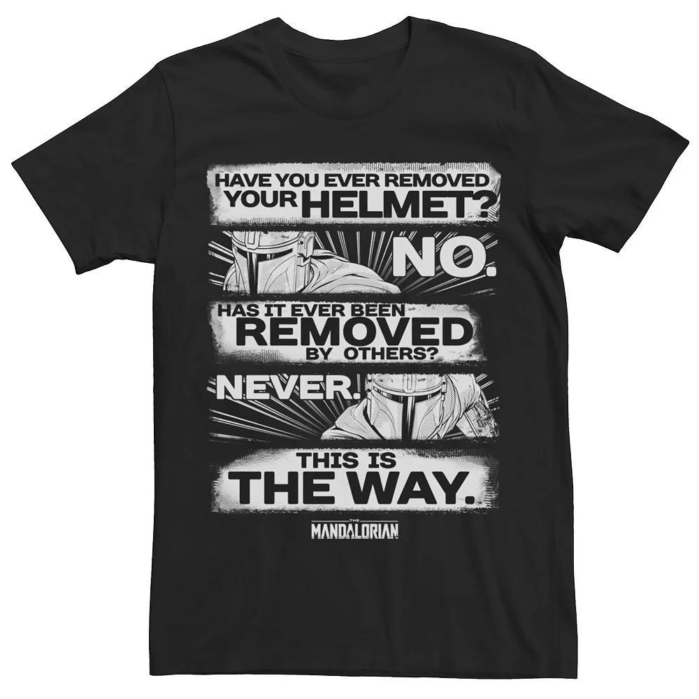 Men's Star Wars The Mandalorian Have You Ever Removed Your Helmet Tee, Size: XXL, Black Product Image