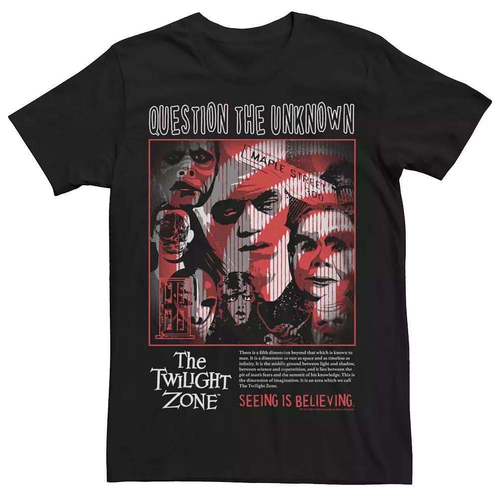 Men's The Twilight Zone Question The Unknown Tee, Size: XL, Black Product Image