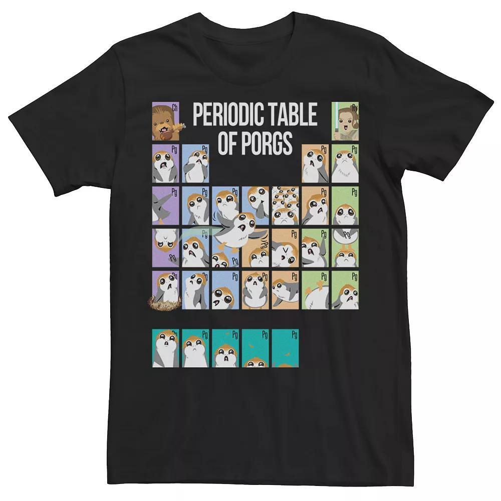 Men' Star Wars Porg Periodic Table Tee, Men's, Size: XXL, Black Product Image