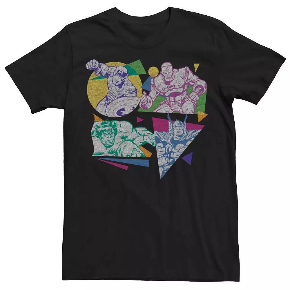 Men's Marvel 80S Marvel Tee, Size: 3XL, Black Product Image