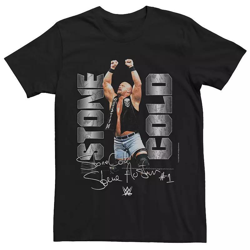 Men's WWE Stone Cold Signature Poster Tee, Size: XL, Black Product Image