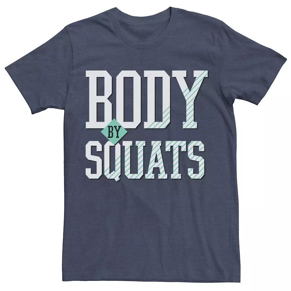 Men's Chin Up Body By Squats Tee, Size: XL, Navy Grey Product Image