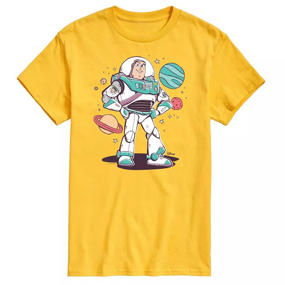 Disney / Pixar's Toy Story 4 Men's Buzz and Planets Graphic Tee, Size: Large, Ivory Product Image