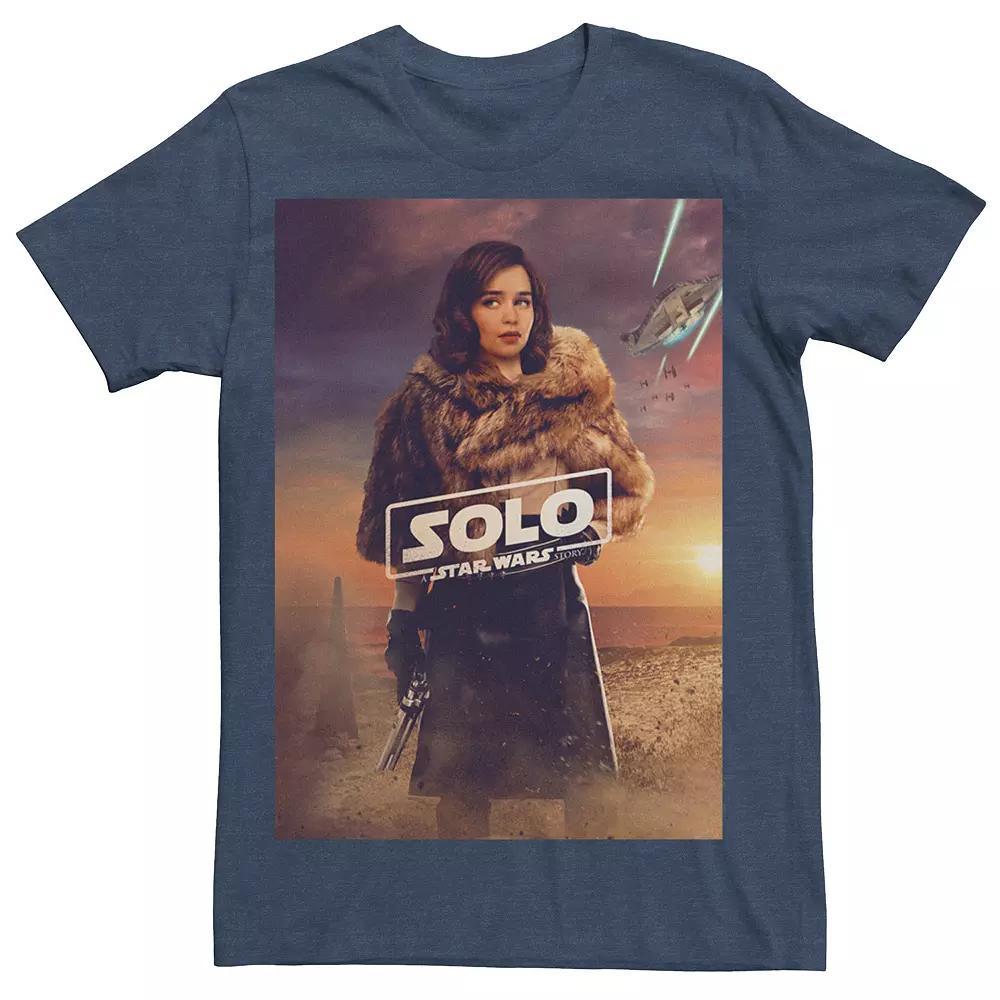 Men's Star Wars Han Solo Qi'ra Poster Tee, Size: Large, Navy Grey Product Image