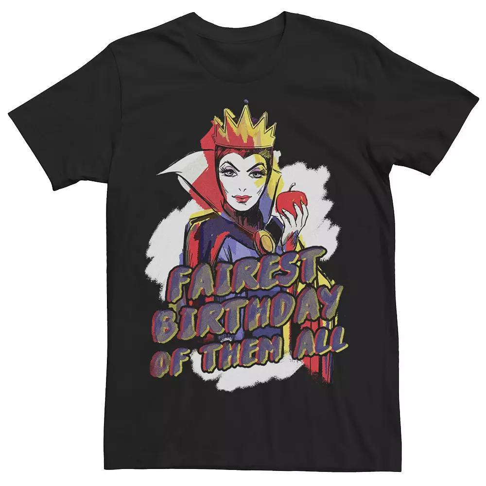 Disney's Villains Evil Queen Fairest Birthday Of Them All Men's Tee, Size: XXL, Black Product Image