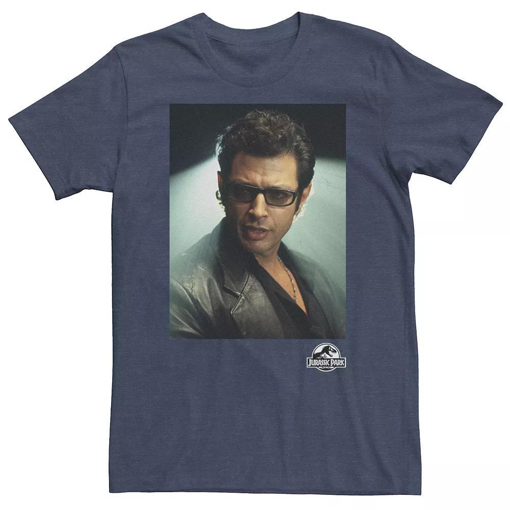 Big & Tall Jurassic Park Ian Malcolm Head Shot Photo Tee, Men's, Size: Large Tall, Black Product Image