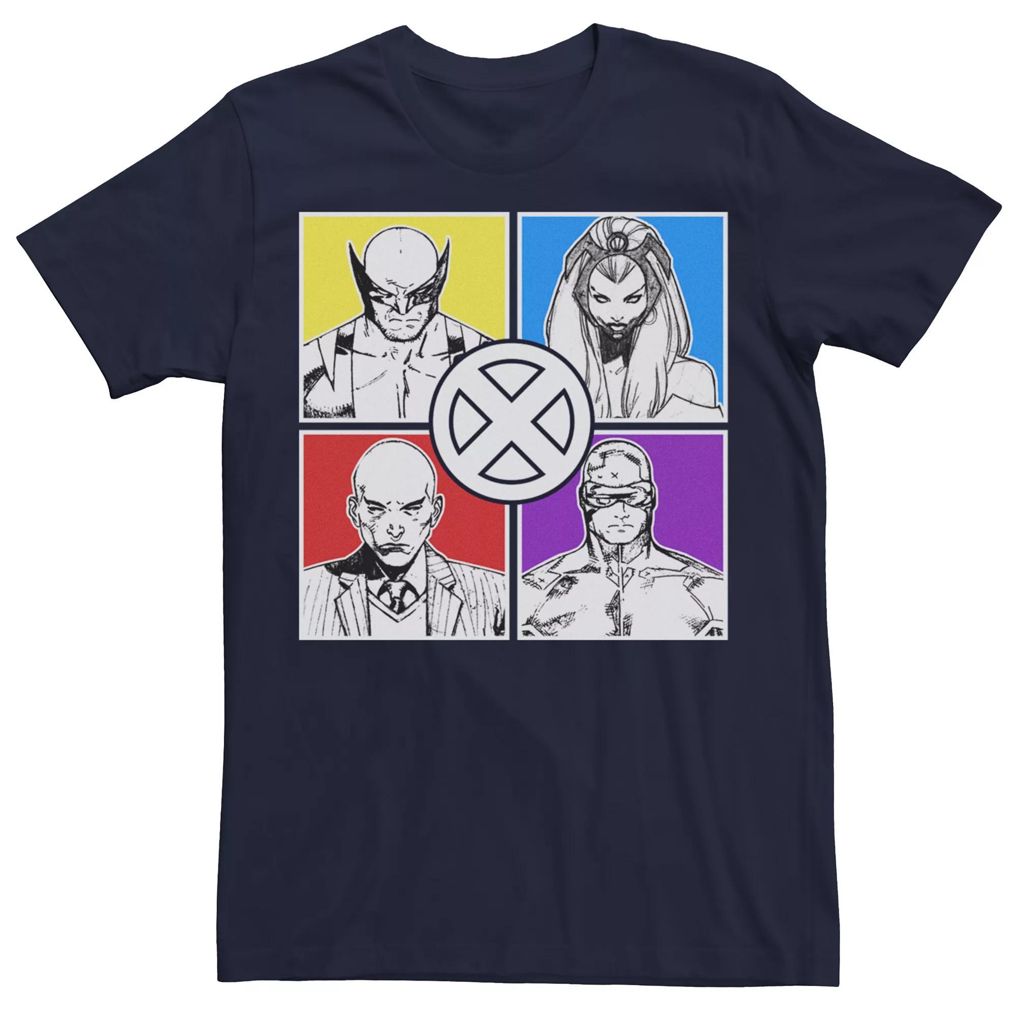Men's Marvel X-Men Classic Sketch Graphic Tee, Size: Large, Blue Product Image
