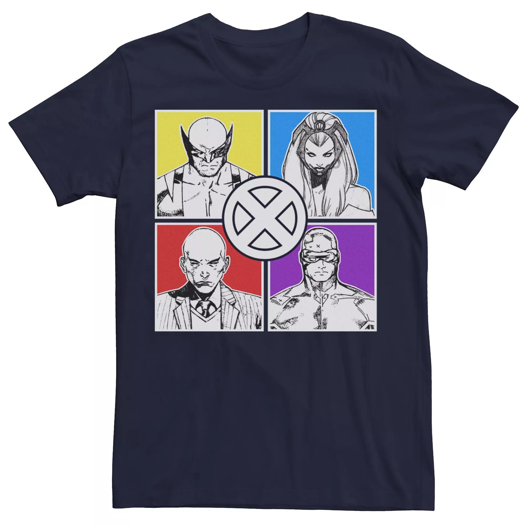 Men's Marvel X-Men Classic Sketch Graphic Tee, Size: Large, Blue Product Image