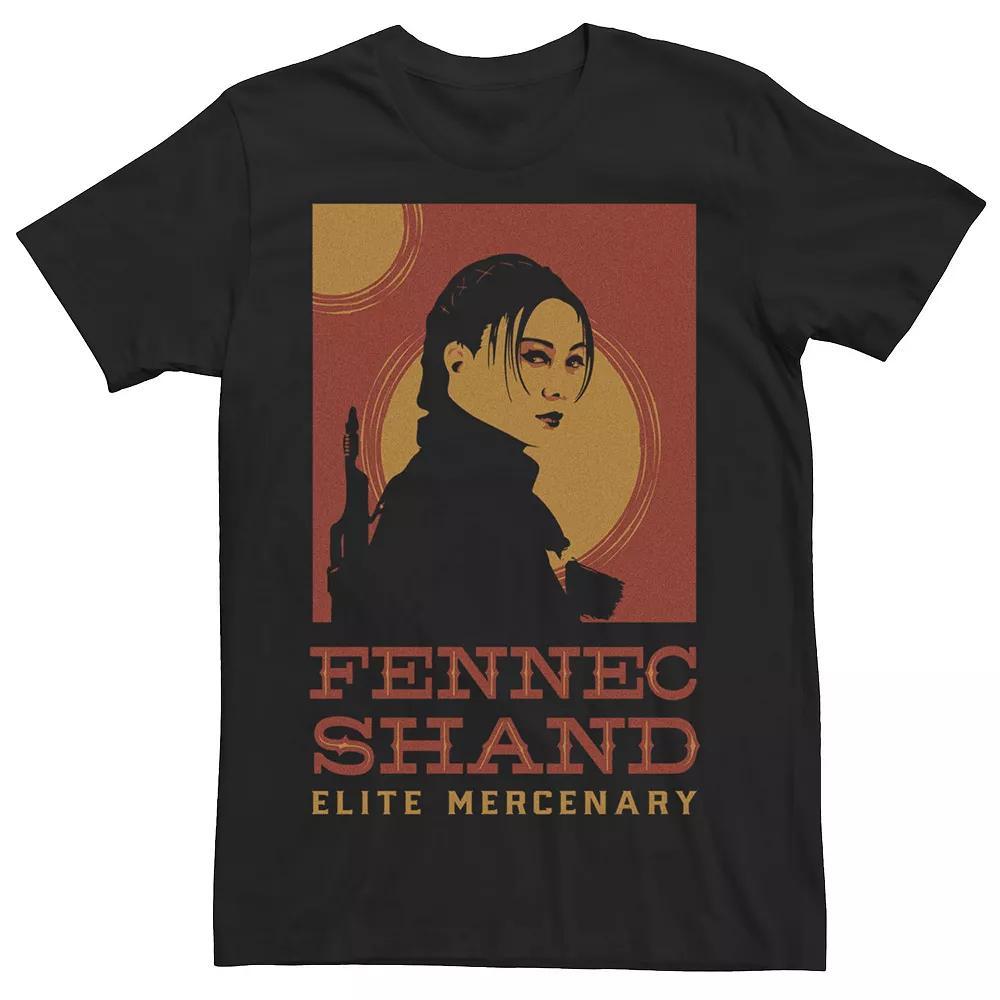 Men's Star Wars The Book Of Boba Fett Fennec Shand Tonal Poster Tee, Size: XXL, Black Product Image