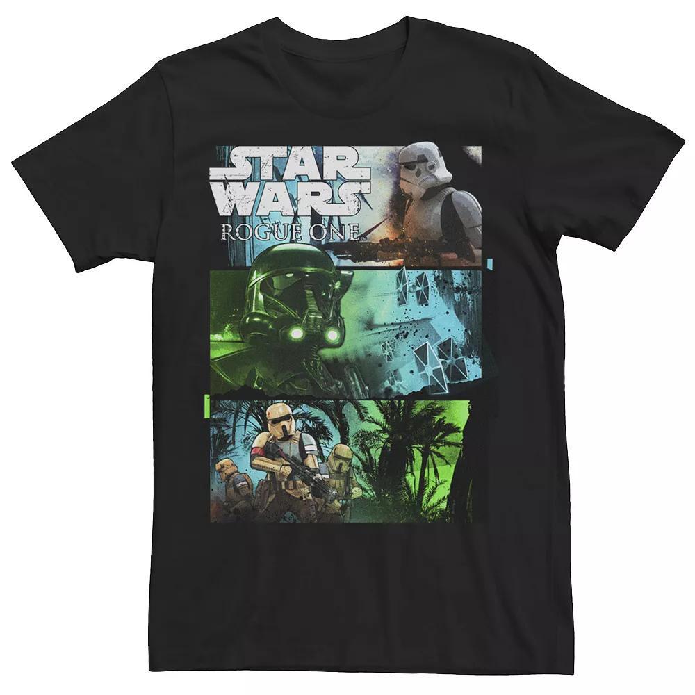 Men's Star Wars Rogue One Collage Panels Tee, Size: XL, Black Product Image
