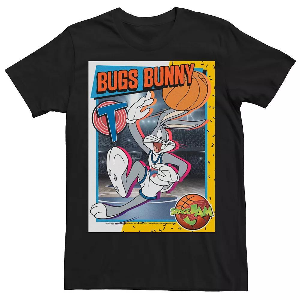 Men's Space Jam Bugs Bunny Trading Card Tee, Size: XL, Black Product Image