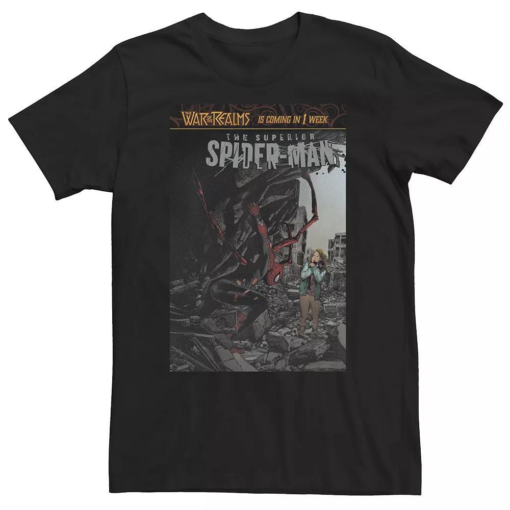 Big & Tall DC Comics Justice League Heroes Look Up Tee, Men's, Size: XL Tall, Navy Grey Product Image