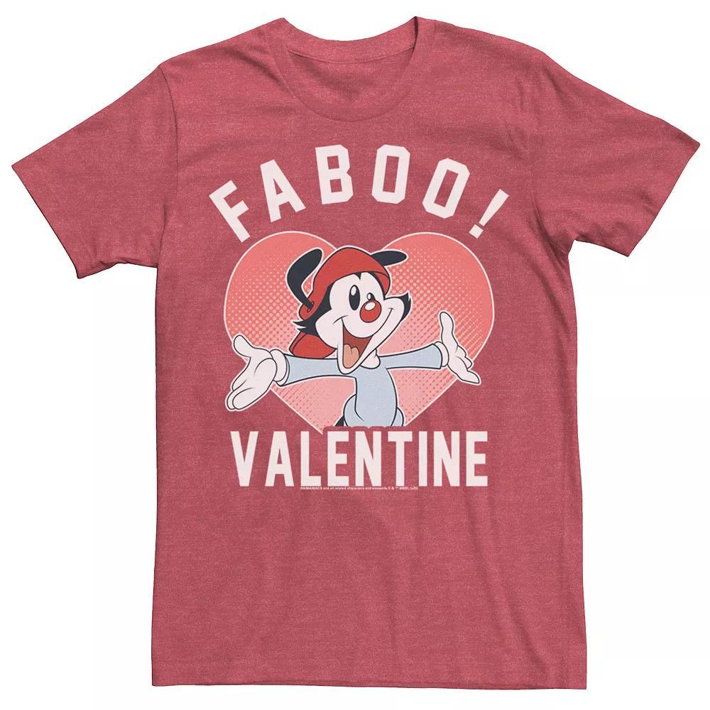 Men's Animaniacs Wakko Faboo Valentine Portrait Tee, Size: Large, Red Grey Product Image