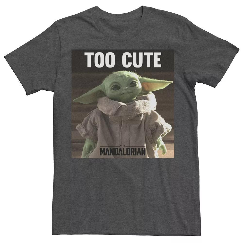 Men's Star Wars The Mandalorian The Child Too Cute Portrait Tee, Size: Large, Grey Heather Product Image