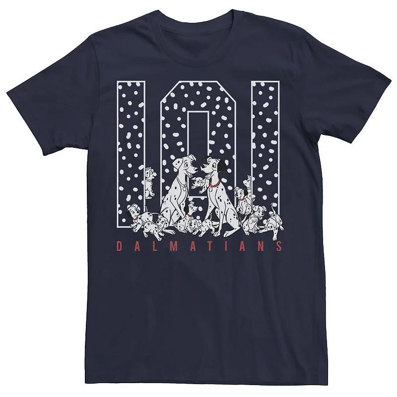 Disney's 101 Dalmatians Spotted Family Portrait Men's Tee, Size: Small, Blue Product Image