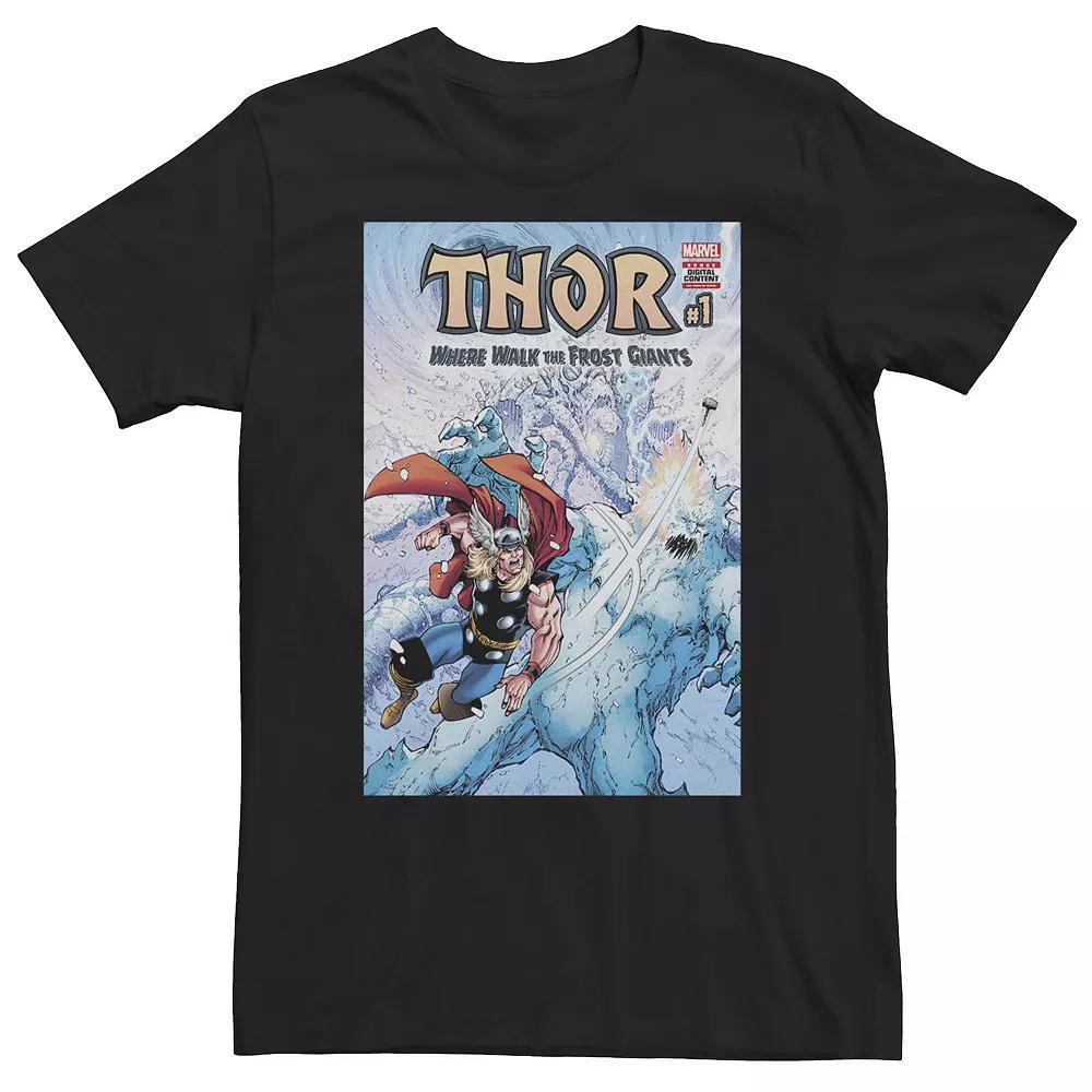Big & Tall Marvel Thor Frost Giants Comic Cover Tee, Men's, Size: 3XL, Black Product Image