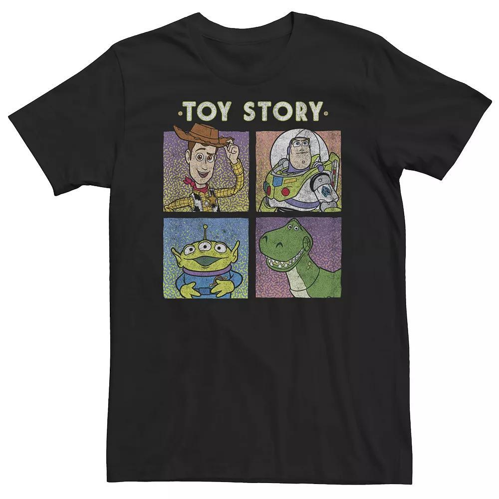 Big & Tall Disney / Pixar Toy Story Square Retro Portraits Tee, Men's, Size: Large Tall, Black Product Image