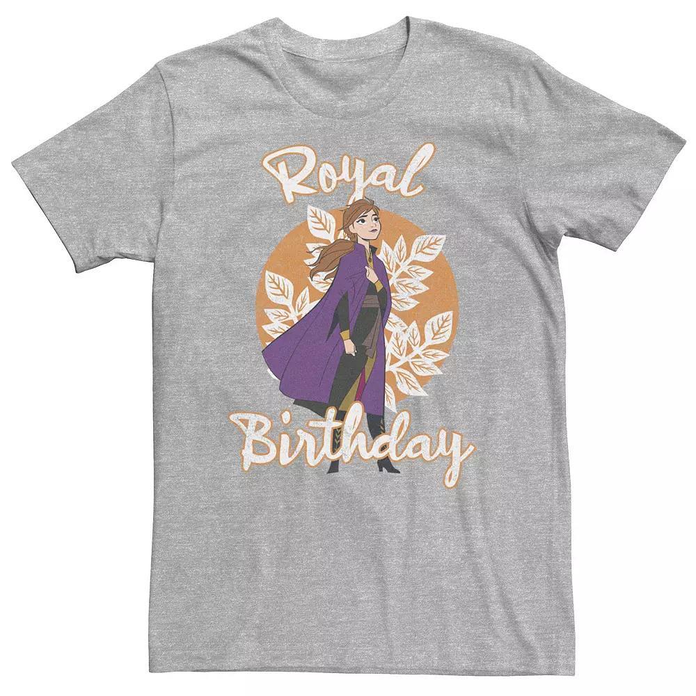 Big & Tall Disney Frozen 2 Anna Royal Birthday Tee, Men's, Size: 3XL Tall, Athletic Grey Product Image