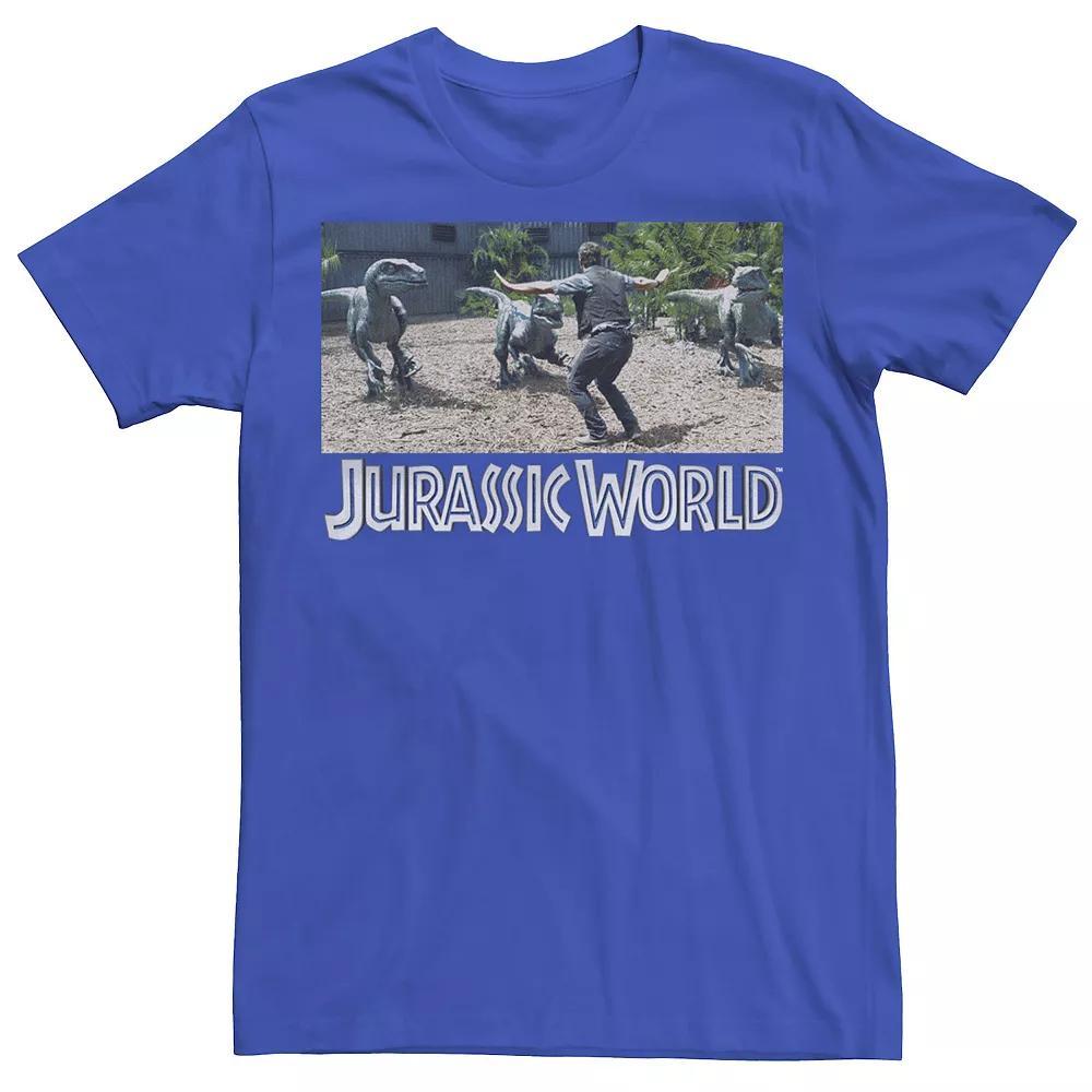 Mens Jurassic World Owen Raptor Pack Trainer Graphic Tee Grey Product Image