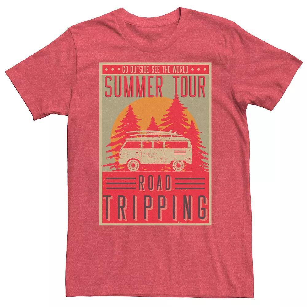 Men's Road Tripping Graphic Tee, Size: Medium, Red Grey Product Image