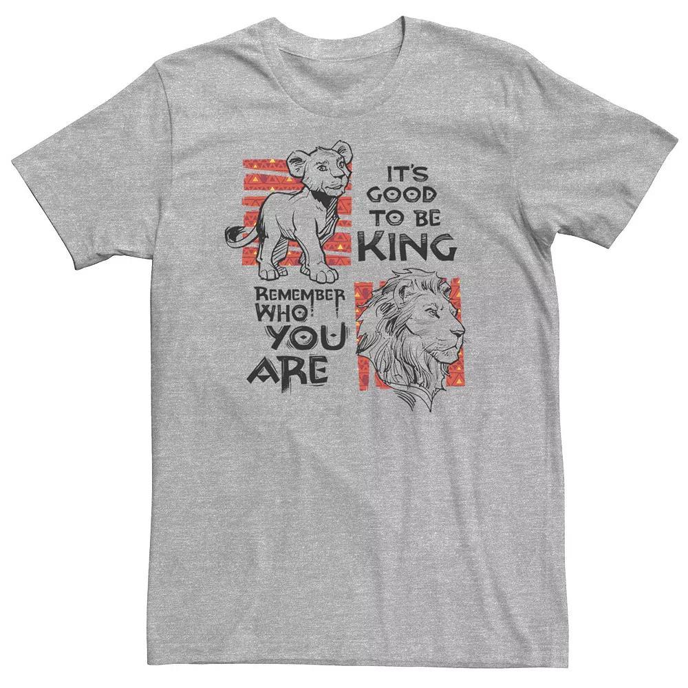 Big & Tall Disney The Lion King Live Action Simba Mufasa Quotes Poster Tee, Men's, Size: 3XL, White Product Image