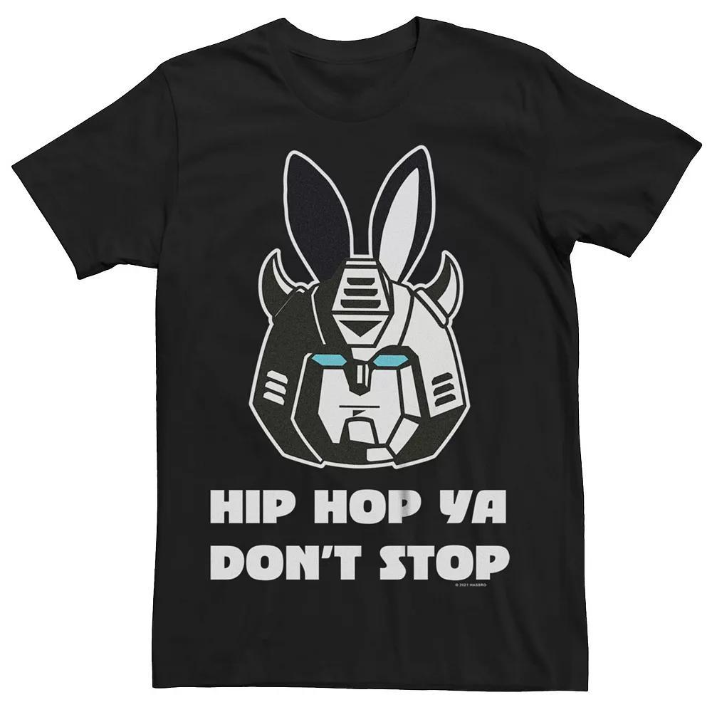 Big & Tall Transformers Optimus Prime Bunny Ears "Hip Hop Ya Don't Stop" Easter Graphic Tee, Men's, Size: Large Tall, Black Product Image