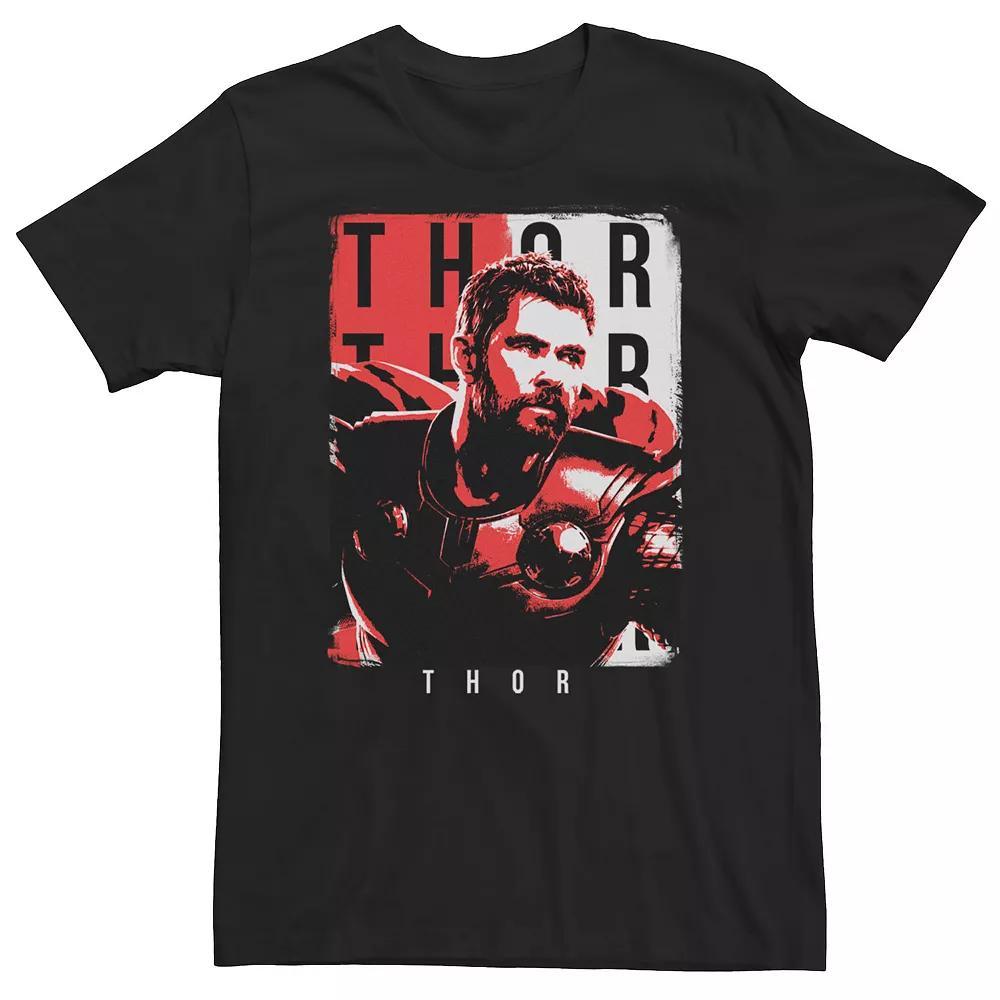 Big & Tall Marvel Avengers Thor Poster Tee, Men's, Size: XXL Tall, Black Product Image