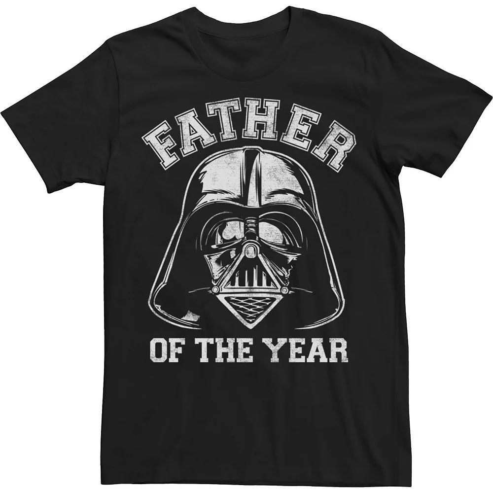 Big & Tall Star Wars Vader Father Of The Year Helmet Tee, Men's, Size: 3XL, Black Product Image