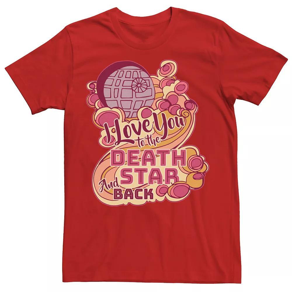 Men's Star Wars Love To The Death Star And Back Tee, Size: Medium, Red Product Image